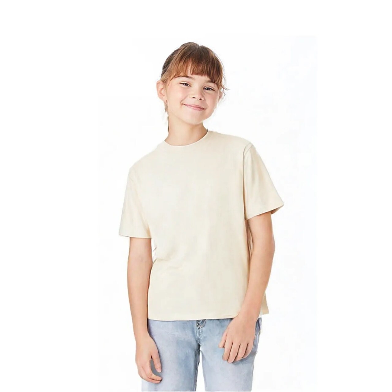 BELLA CANVAS Youth Heavyweight Short Sleeve Crewneck Tee 6 oz Relaxed Fit Cotton Kids T-Shirt